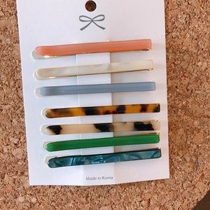Pastel Color Slim Hair Bobby Pin Set of 7